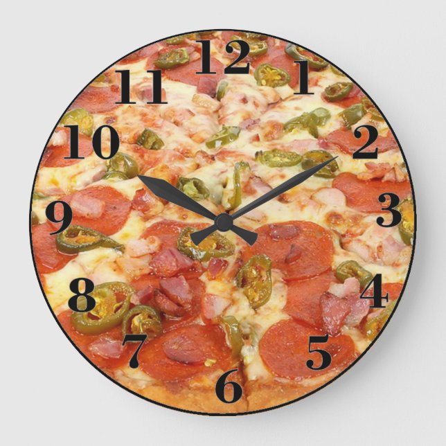 Reloj Redondo Grande Pizza (Anverso)