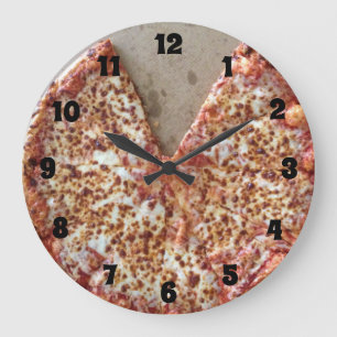 Reloj Redondo Grande Pizza de queso