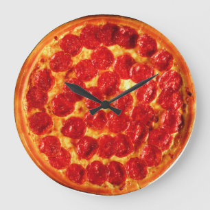 Reloj Redondo Grande Pizza de salchichones