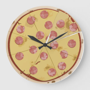 Reloj Redondo Grande PIZZA divertido WALL CLOCK