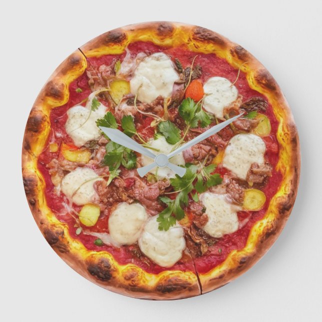 Reloj Redondo Grande Pizza Fugazza (Anverso)