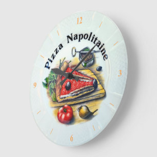 Reloj Redondo Grande Pizza Napolitaina.