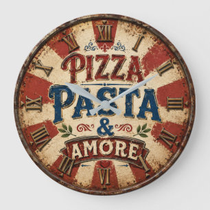 Reloj Redondo Grande Pizza Pasta Amore Italian Kitchen Restaurant