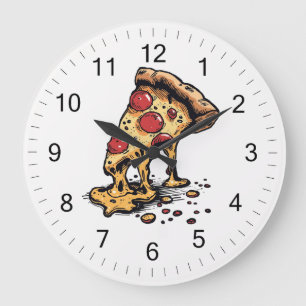 Reloj Redondo Grande Pizzería Italiana Cocina de Pizza o Restaurante Re