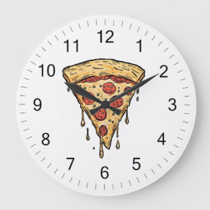 Reloj Redondo Grande Pizzería Italiana Cocina de Pizza o Restaurante Re