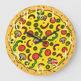 Reloj Redondo Grande Pizzería Trattoria Restaurante Italiano Pizza