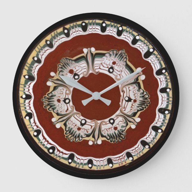 Reloj Redondo Grande Placa búlgara del vintage (Anverso)