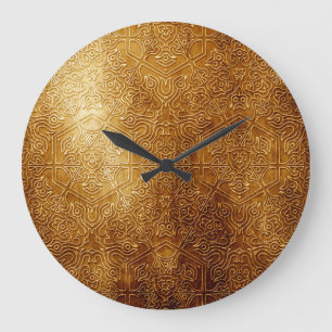 Reloj Redondo Grande Placa Metalizado Ornate Classic