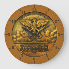 Reloj Redondo Grande Placa USS Boxer - volentes et potencias
