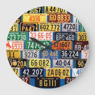 Reloj Redondo Grande Placas de H. Wilson Smith