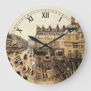 Reloj Redondo Grande Place du Théâtre Français, París Lluvia de Pissarr