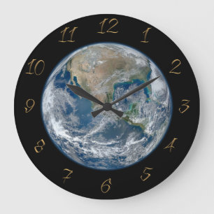Reloj Redondo Grande Planeta terrestre