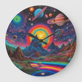 Reloj Redondo Grande Planetas silvestres 2