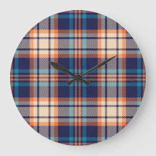 Reloj Redondo Grande Planta vibrante: diseño textil otoñal