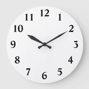 Reloj Redondo Grande Plantilla de números