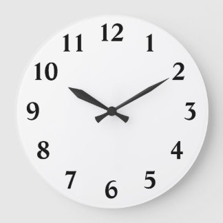 Reloj Redondo Grande Plantilla de números