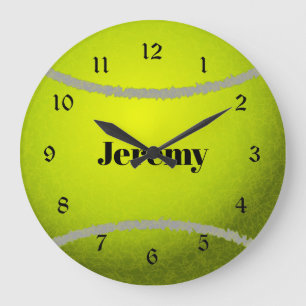 Reloj Redondo Grande Plantilla de pista de tenis