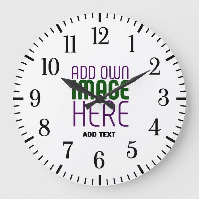 RELOJ REDONDO GRANDE PLANTILLA DE TEXTO DE IMAGEN BLANCA SIMPLE EDITABL (Anverso)