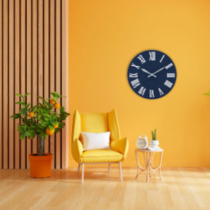 Reloj Redondo Grande Plata metalizada gris Number1 romano de Nauti de