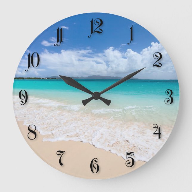 Reloj Redondo Grande Playa del Océano (Anverso)