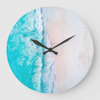 Reloj Redondo Grande Playa del océano, hermoso paisaje, tema de viajes.