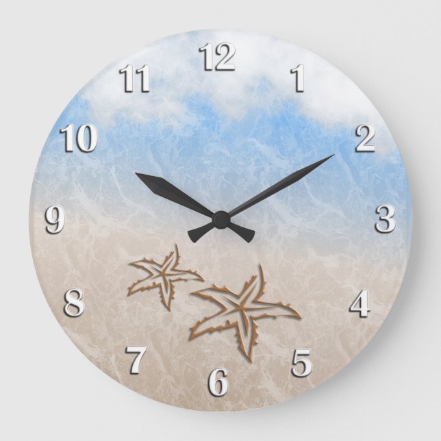 Reloj Redondo Grande Playa Starfish (Anverso)