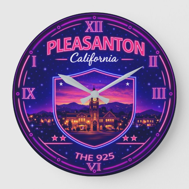 Reloj Redondo Grande Pleasanton California  (Anverso)