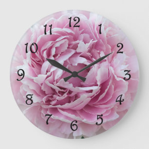 Reloj Redondo Grande Plegable Perky Peony Rosa