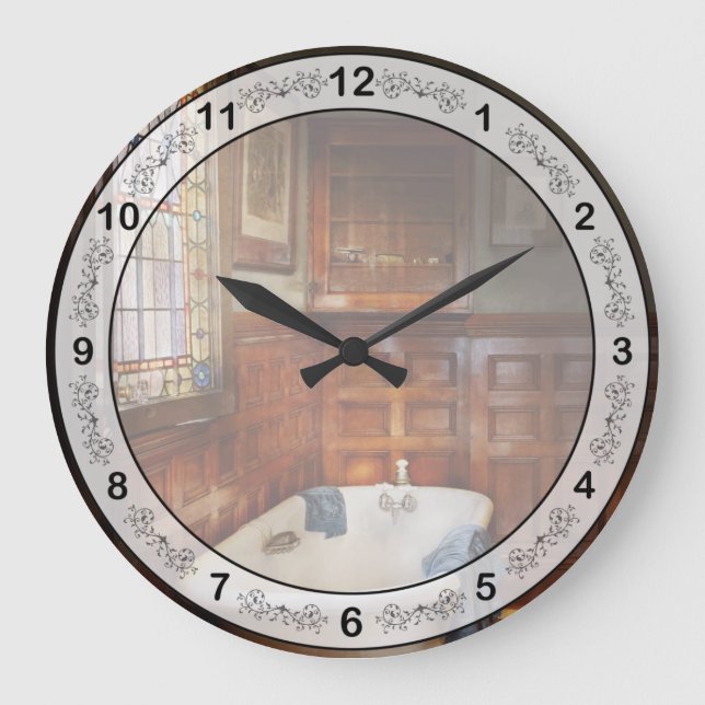 Reloj Redondo Grande Plumber - Bath Time (Anverso)