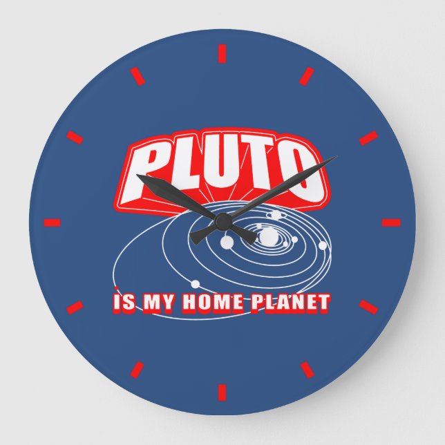 Reloj Redondo Grande Plutón es mi planeta natal (Anverso)