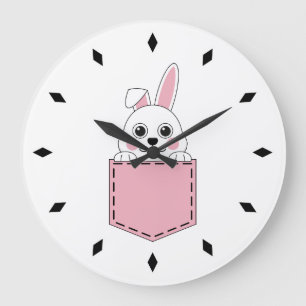Reloj Redondo Grande Pocket Mascota Bunny