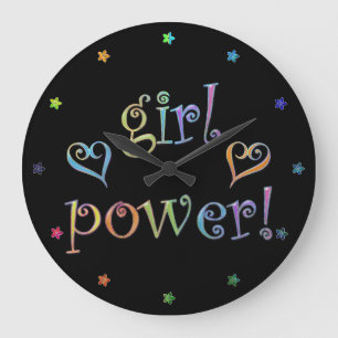 Reloj Redondo Grande ¡Poder chica!
