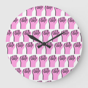 Reloj Redondo Grande Poder del feminismo: Patrón de cosecha simbólica