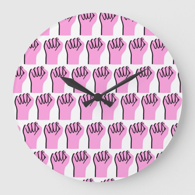 Reloj Redondo Grande Poder del feminismo: Patrón de cosecha simbólica (Anverso)