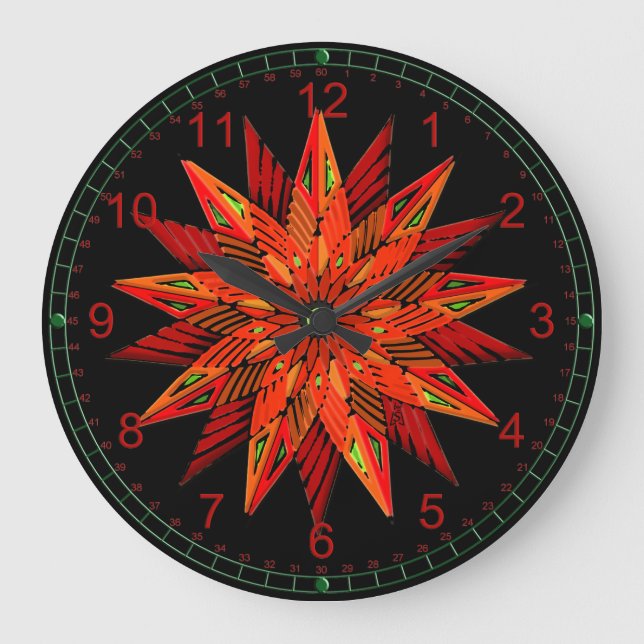 Reloj Redondo Grande Poinsettia Wow (Anverso)