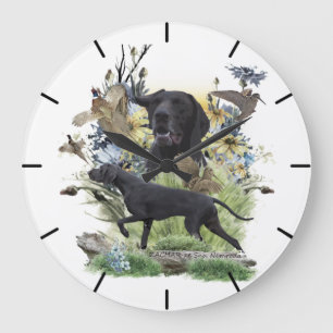 Reloj Redondo Grande Pointer Alemán de Pelo Corto  