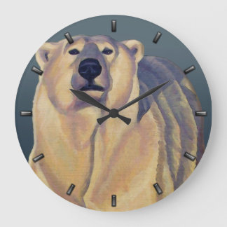 Reloj Redondo Grande Polar Bear Clock Bear Art Wall Clocks Bear Decor