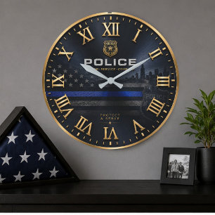 Reloj Redondo Grande Police Honor Service Courage Law Enforcement Gif
