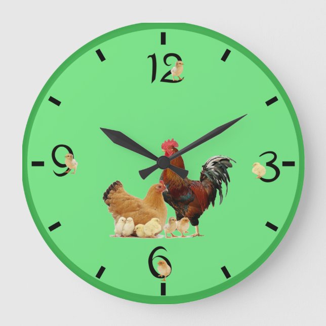 Reloj Redondo Grande Pollo (Anverso)