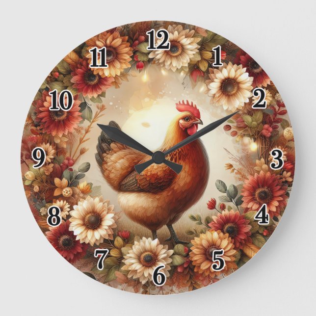 Reloj Redondo Grande Pollo (Anverso)
