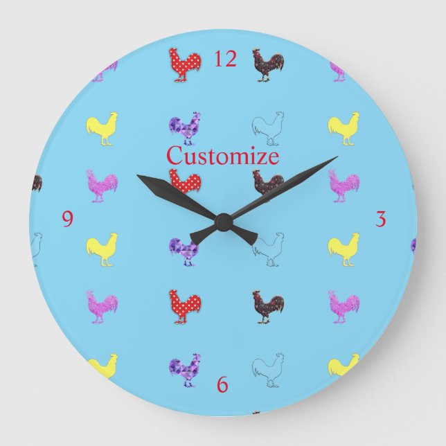 Reloj Redondo Grande Pollo Hens Thunder_Cove (Anverso)