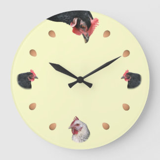 Reloj Redondo Grande Pollo y huevo