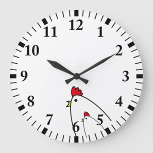 Reloj Redondo Grande Pollos