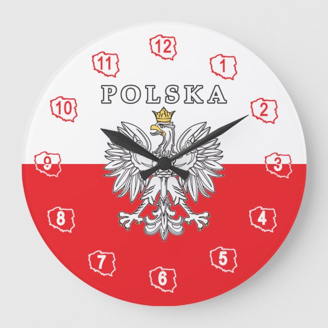 Reloj Redondo Grande Polska con águila polaca (Anverso)
