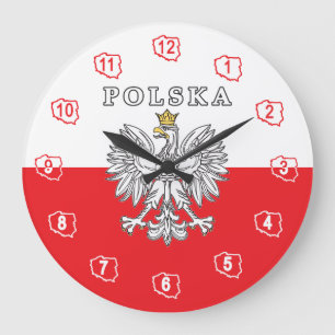 Reloj Redondo Grande Polska con Eagle polaco