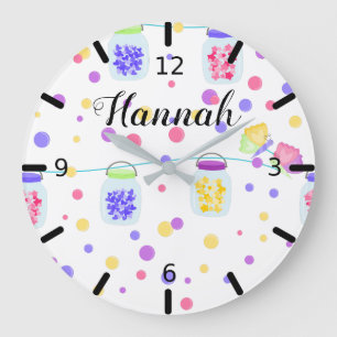 Reloj Redondo Grande Polvo lechal colorido