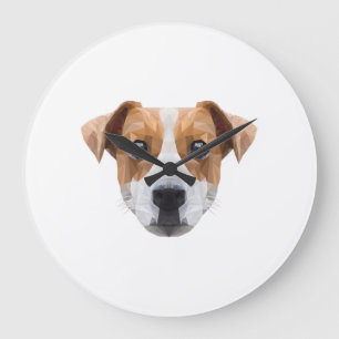 Reloj Redondo Grande Polygon JRT Dogfather Perro Mamá Amante de los Per