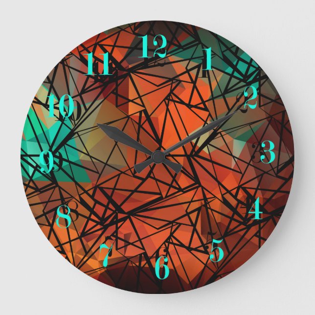 Reloj Redondo Grande Polygon, painting (Anverso)