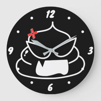 Reloj Redondo Grande Poop enojado - Brootsch the PooPoo