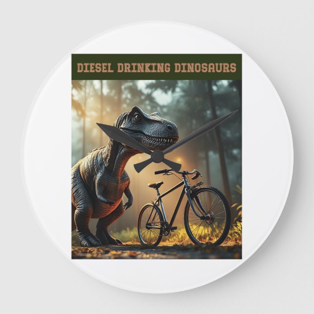 Reloj Redondo Grande Poor Bicycle (Anverso)